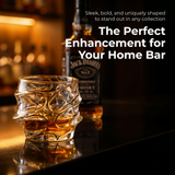 Japanese Crystal Whisky Glass Arashi Gold