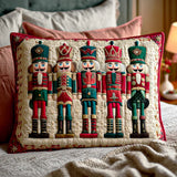 Quilted Cushion Cover - Nutcracker Parade Design