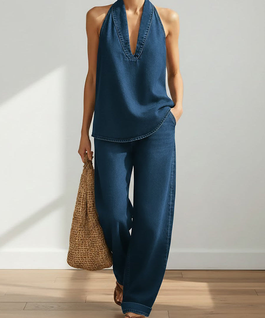Adrienne | Vintage denim two-piece set