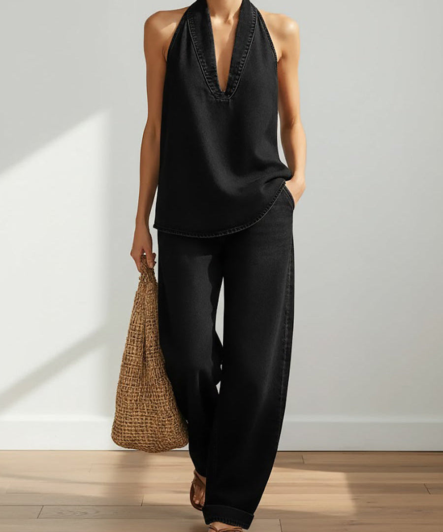 Adrienne | Vintage denim two-piece set